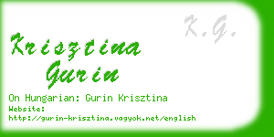 krisztina gurin business card